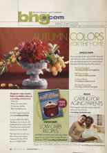 Better Homes & Gardens September 2004 Magazine Article: AUTUMN COLORS FOR THE HOME