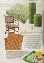 Better Homes & Gardens October 2004 Magazine Article: CANING