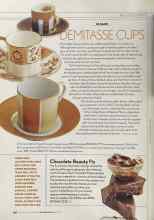 Better Homes & Gardens October 2004 Magazine Article: DEMITASSE CUPS