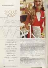 Better Homes & Gardens October 2004 Magazine Article: SHOULD YOUR Teen Work?