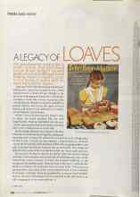 Better Homes & Gardens October 2004 Magazine Article: A LEGACY OF LOAVES