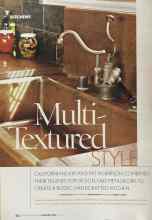 Better Homes & Gardens November 2004 Magazine Article: Multi-Textured STYLE