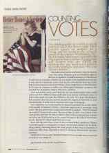 Better Homes & Gardens November 2004 Magazine Article: COUNTING VOTES