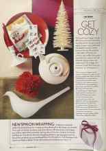 Better Homes & Gardens December 2004 Magazine Article: GET COZY