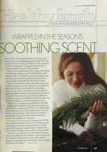 Better Homes & Gardens December 2004 Magazine Article: WRAPPED IN THE SEASON'S SOOTHING SCENT