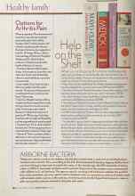 Better Homes & Gardens January 2005 Magazine Article: Options for Arthritis Pain
