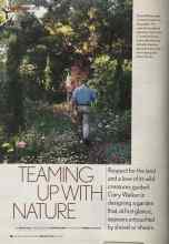 Better Homes & Gardens February 2005 Magazine Article: TEAMING UP WITH NATURE
