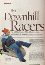 Better Homes & Gardens February 2005 Magazine Article: Best Downhill Racers