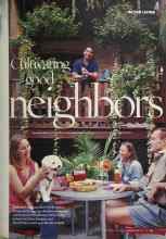 Better Homes & Gardens March 2005 Magazine Article: Cultivating good neighbors