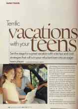 Better Homes & Gardens March 2005 Magazine Article: Terrific vacations with your teens