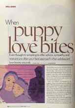 Better Homes & Gardens March 2005 Magazine Article: When puppy love bites