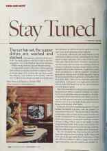 Better Homes & Gardens March 2005 Magazine Article: Stay Tuned