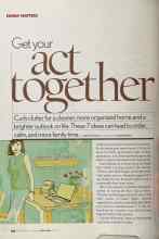 Better Homes & Gardens April 2005 Magazine Article: Get your act together