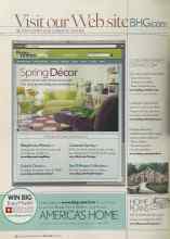 Better Homes & Gardens May 2005 Magazine Article: Visit our Web site BHG.com BETTER HOMES AND GARDENS ONLINE