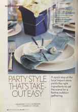 Better Homes & Gardens May 2005 Magazine Article: PARTY STYLE THAT'S TAKEOUT EASY