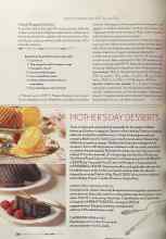 Better Homes & Gardens May 2005 Magazine Article: MOTHER'S DAY DESSERTS