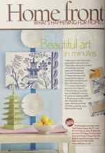 Better Homes & Gardens June 2005 Magazine Article: Beautiful art in minutes