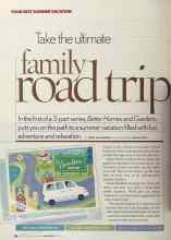 Better Homes & Gardens June 2005 Magazine Article: Take the ultimate family road trip