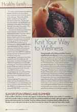 Better Homes & Gardens June 2005 Magazine Article: Knit Your Way to Wellness