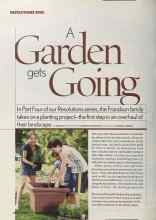 Better Homes & Gardens July 2005 Magazine Article: A Garden gets Going