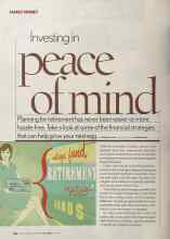 Better Homes & Gardens July 2005 Magazine Article: Investing in peace of mind