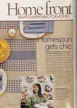 Better Homes & Gardens September 2005 Magazine Article: Homespun gets chic