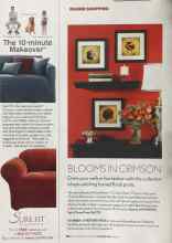 Better Homes & Gardens September 2005 Magazine Article: BLOOMS IN CRIMSON