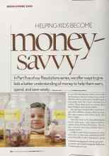 Better Homes & Gardens September 2005 Magazine Article: HELPING KIDS BECOME money-savvy