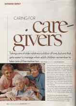 Better Homes & Gardens September 2005 Magazine Article: CARING FOR care-givers