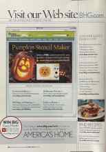 Better Homes & Gardens October 2005 Magazine Article: FIND RECIPES