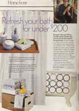 Better Homes & Gardens October 2005 Magazine Article: Refresh your bath for under $200