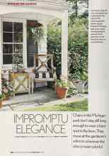 Better Homes & Gardens October 2005 Magazine Article: IMPROMPTU ELEGANCE