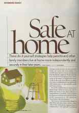 Better Homes & Gardens October 2005 Magazine Article: Safe AT home