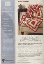 Better Homes & Gardens October 2005 Magazine Article: MULTI-SQUARE KNITTED AFGHAN