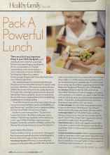Better Homes & Gardens October 2005 Magazine Article: Pack A Powerful Lunch