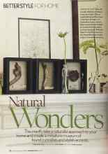 Better Homes & Gardens November 2005 Magazine Article: Natural Wonders