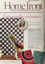 Better Homes & Gardens November 2005 Magazine Article: Embracing life--and pattern