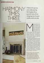 Better Homes & Gardens November 2005 Magazine Article: HARMONY TIMES THREE