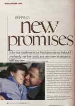 Better Homes & Gardens November 2005 Magazine Article: KEEPING new promises