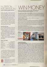 Better Homes & Gardens November 2005 Magazine Article: NUTRITION INFORMATION