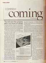 Better Homes & Gardens November 2005 Magazine Article: COMPANY coming