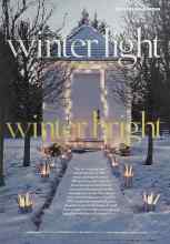 Better Homes & Gardens December 2005 Magazine Article: Winter light winter bright
