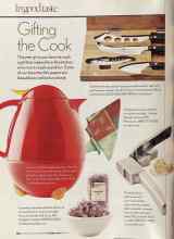 Better Homes & Gardens December 2005 Magazine Article: Gifting the Cook
