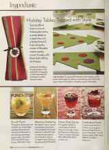 Better Homes & Gardens December 2005 Magazine Article: Holiday Tables Topped with Style