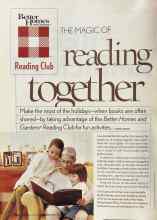 Better Homes & Gardens December 2005 Magazine Article: THE MAGIC OF reading together
