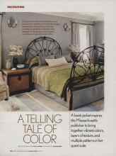 Better Homes & Gardens January 2006 Magazine Article: A TELLING TALE OF COLOR