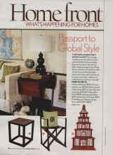 Better Homes & Gardens January 2006 Magazine Article: Passport to Global Style