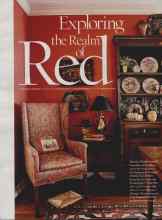 Better Homes & Gardens January 2006 Magazine Article: Exploring the Realm of Red