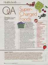 Better Homes & Gardens January 2006 Magazine Article: Super-Charged Foods