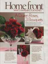 Better Homes & Gardens February 2006 Magazine Article: A Dozen Roses, 3 Bouquets